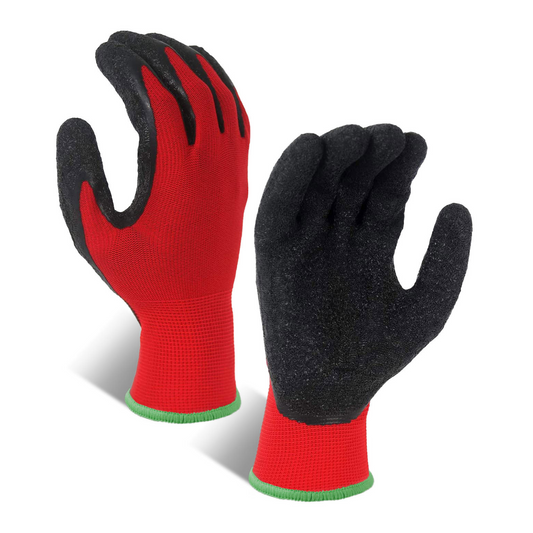 Crinkle Latex Coated Safety Work Gloves